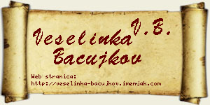 Veselinka Bačujkov vizit kartica